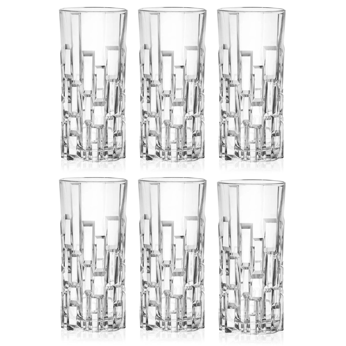 Highball Glass Drinking Tumblers Set of 6 11.6 oz Y622