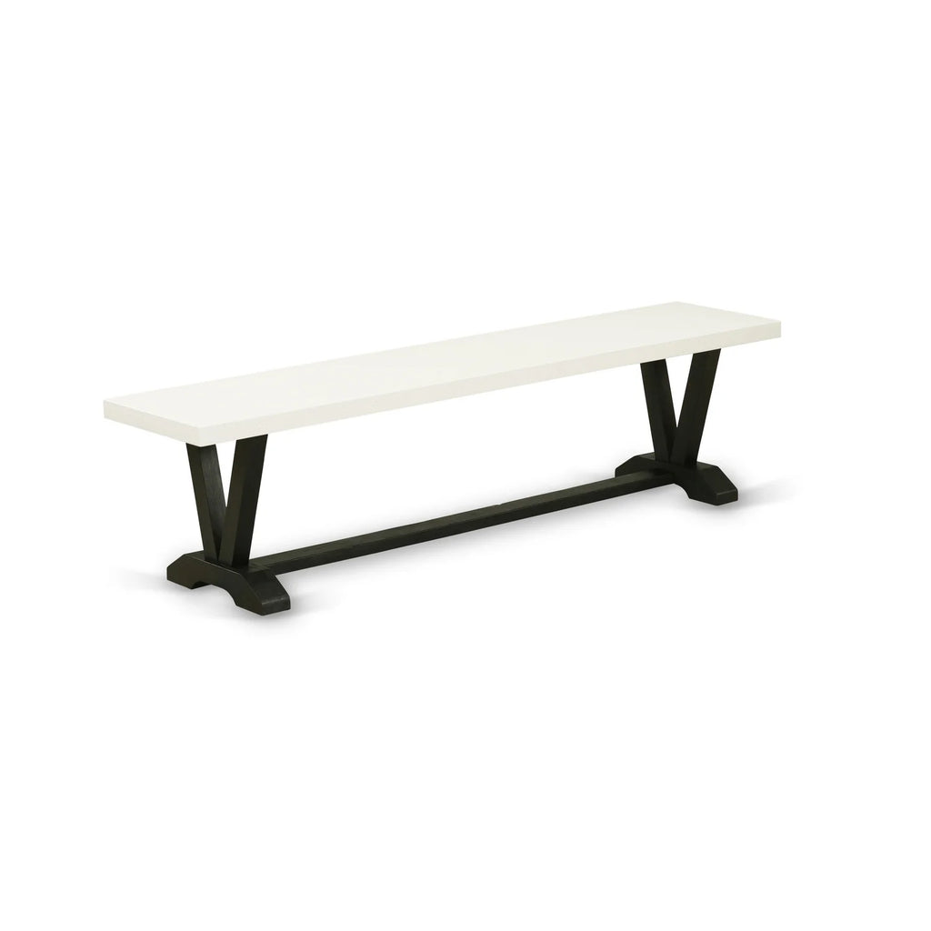 6-Piece Dining Table Set with Tufted Chairs and Bench Y130