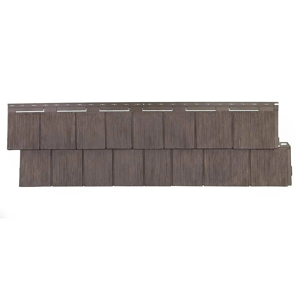 14.5 in. x 48.75 in. Plastic Shake Vinyl Siding in Cedar Blend N62654