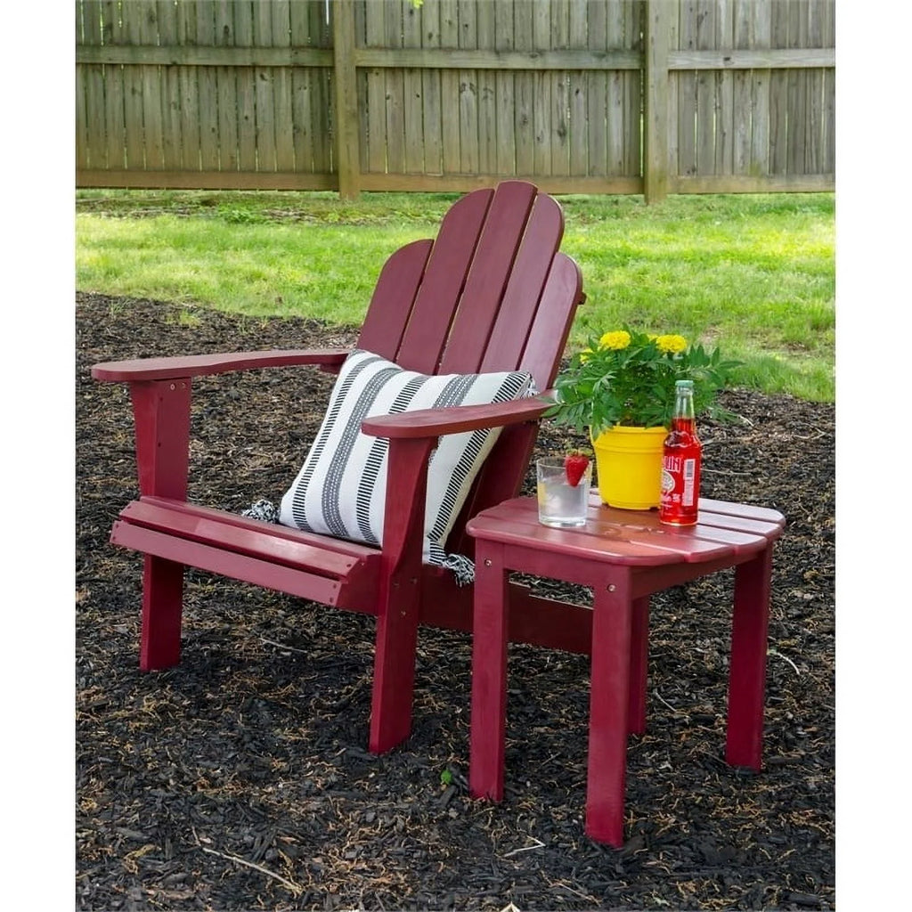 Red Wood Outdoor Chair with Arm Rests X103103