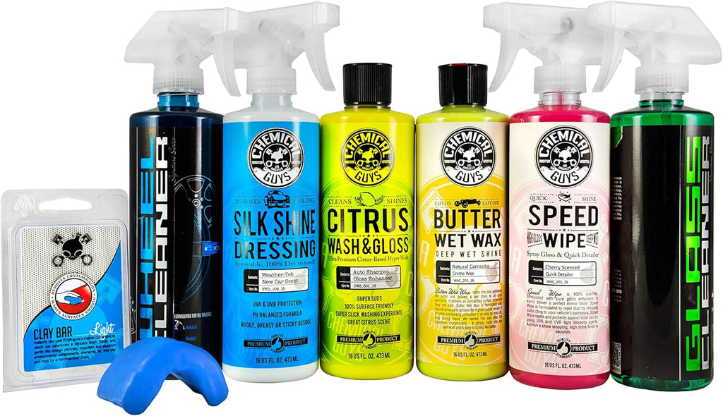 14 Items Car Cleaning Kit with 16 oz Chemicals O2245