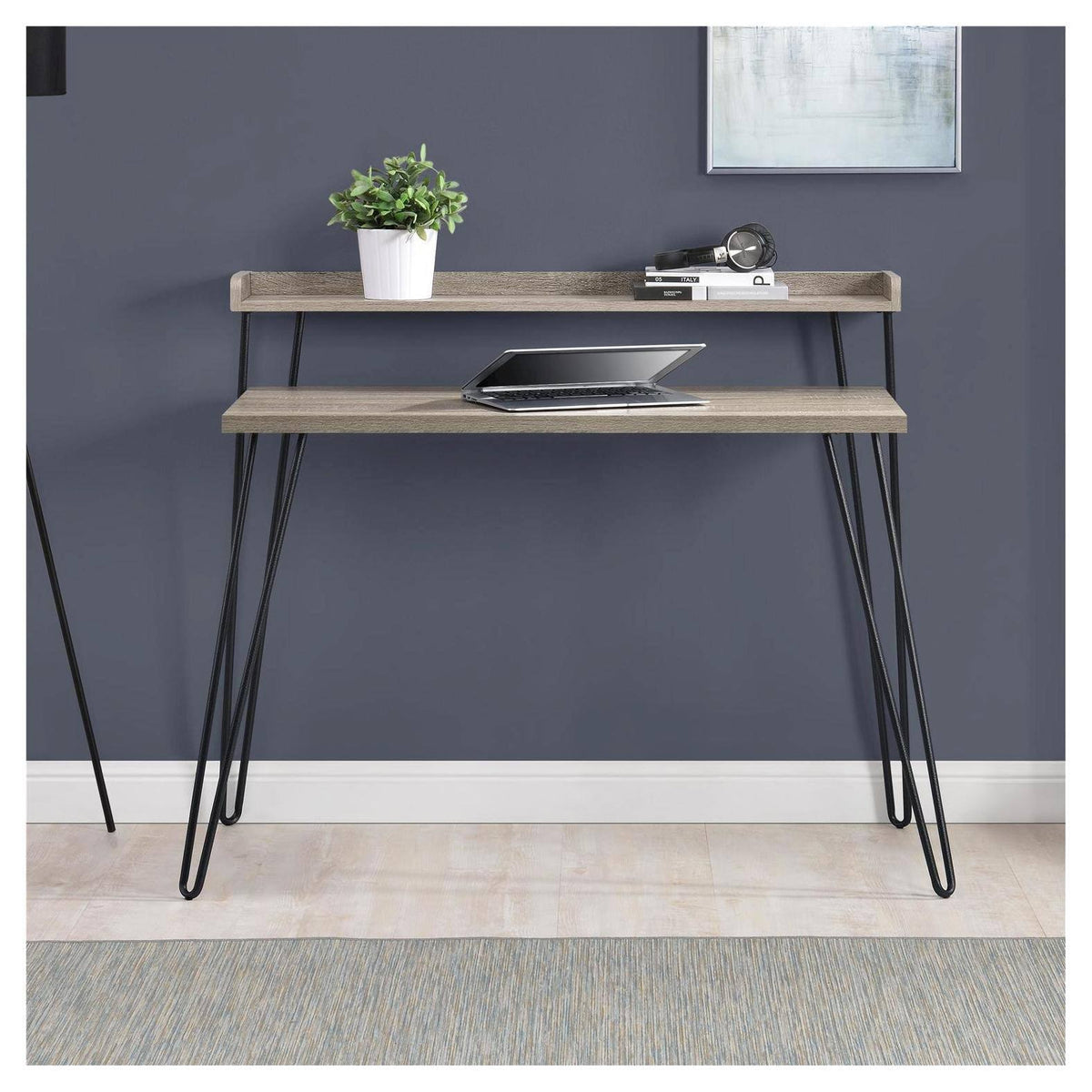 Retro Desk with Riser Sonoma Oak G673899