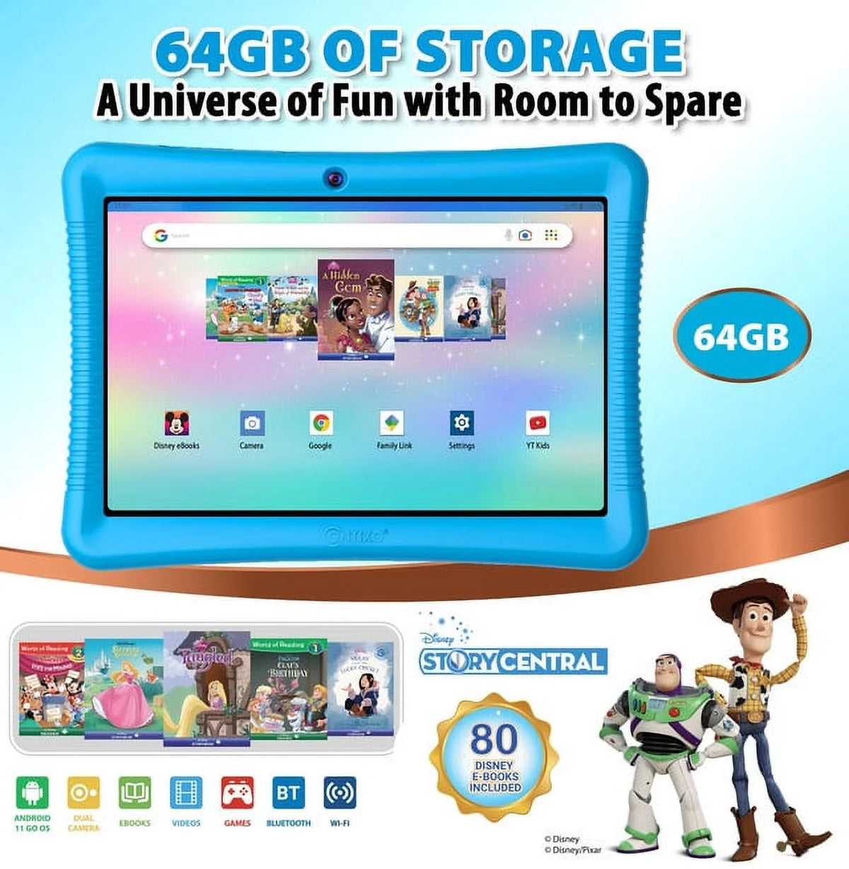 10 Android Kids Tablet 64GB Blue F4273