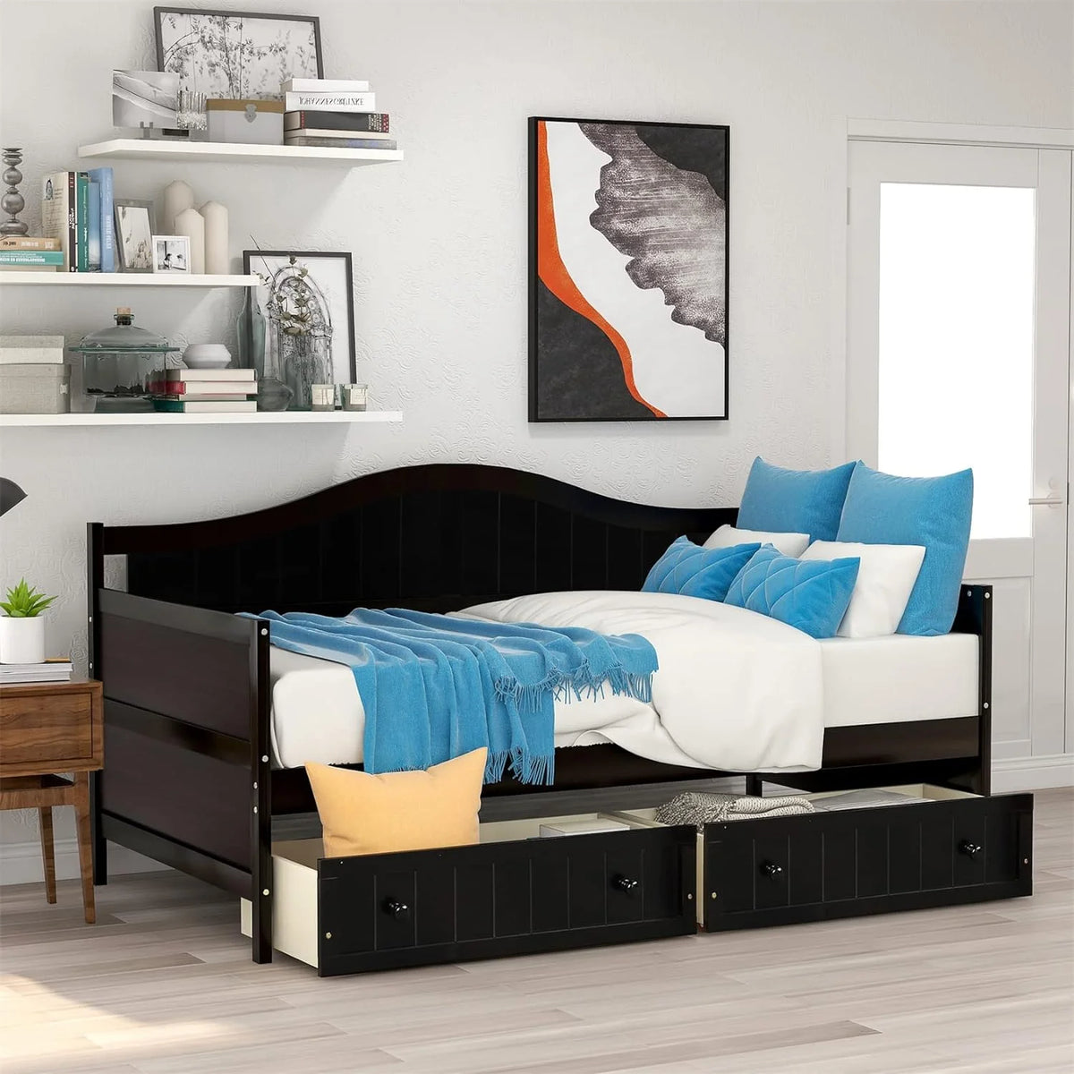 Wood Daybed with Storage Drawers W8215