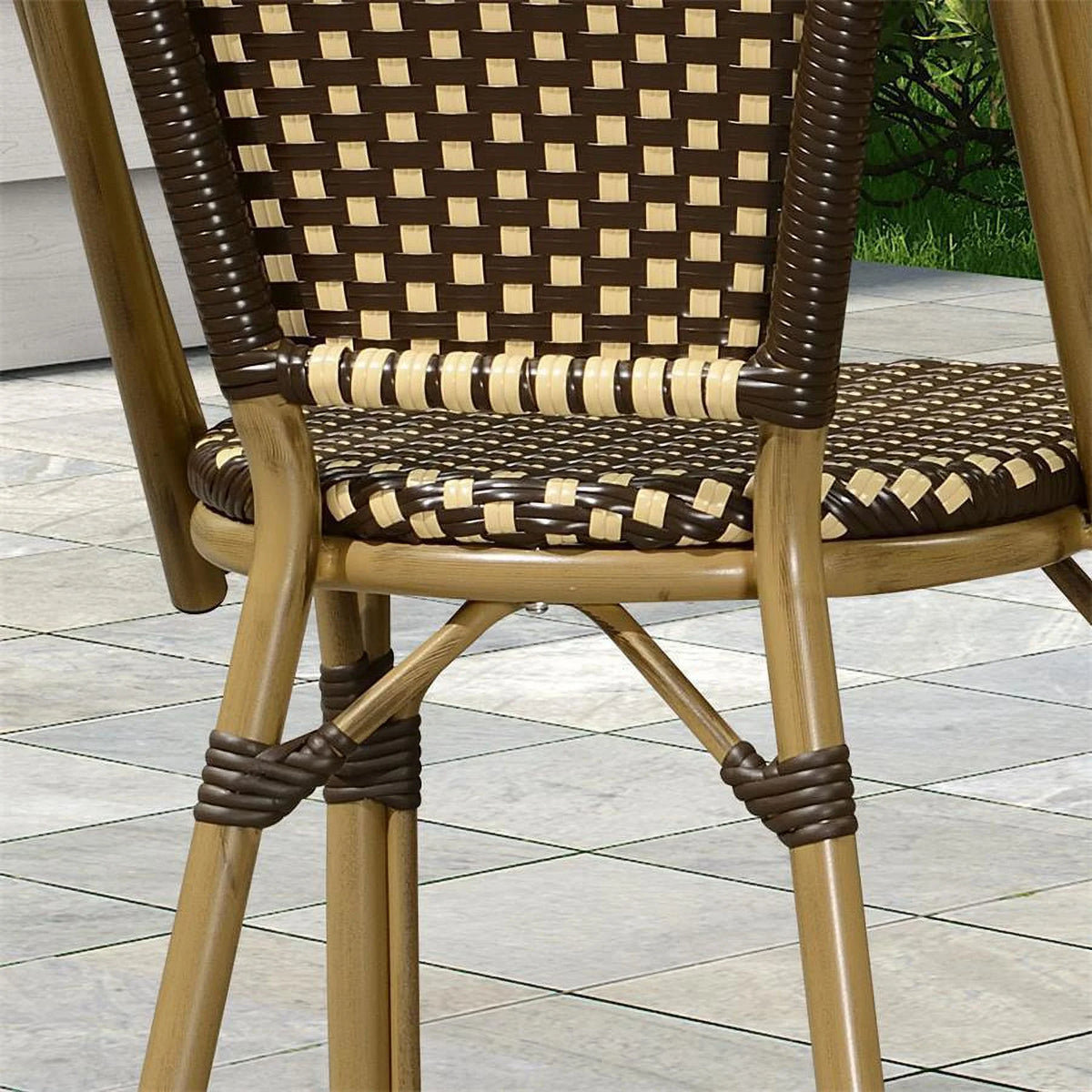 Set of 2 Wicker Dining Chairs T9459