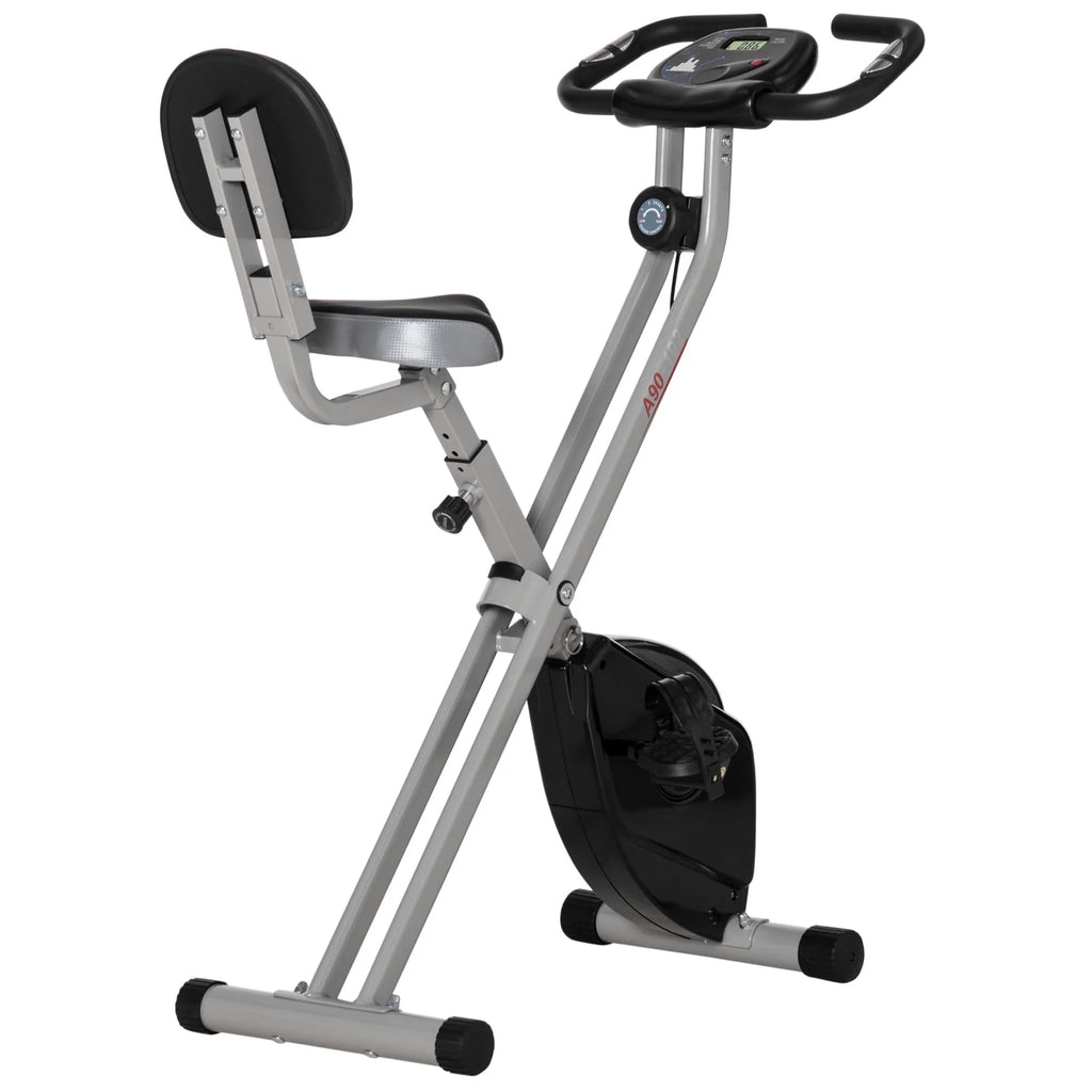 Folding Upright Stationary Indoor Bike with 8 Levels of Magnetic Resistance Z6743