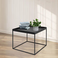 24" Square Steel Side Table Black R747454