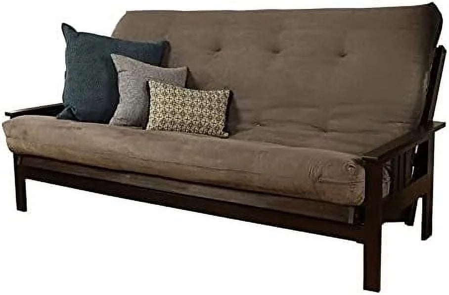 Full Size Gray Suede Futon Mattress B338
