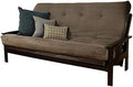 Full Size Gray Suede Futon Mattress B338