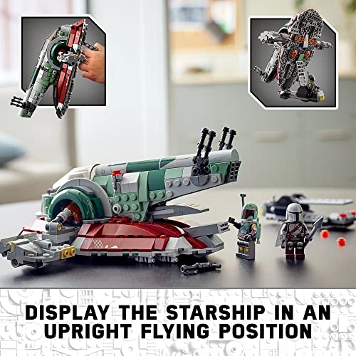 Boba Fett Starship Building Toy with Rotating Wings and 2 Minifigures J2107