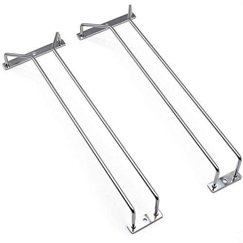 Black Stainless Steel Under Cabinet Wine Glass Rack Set of 4 C511