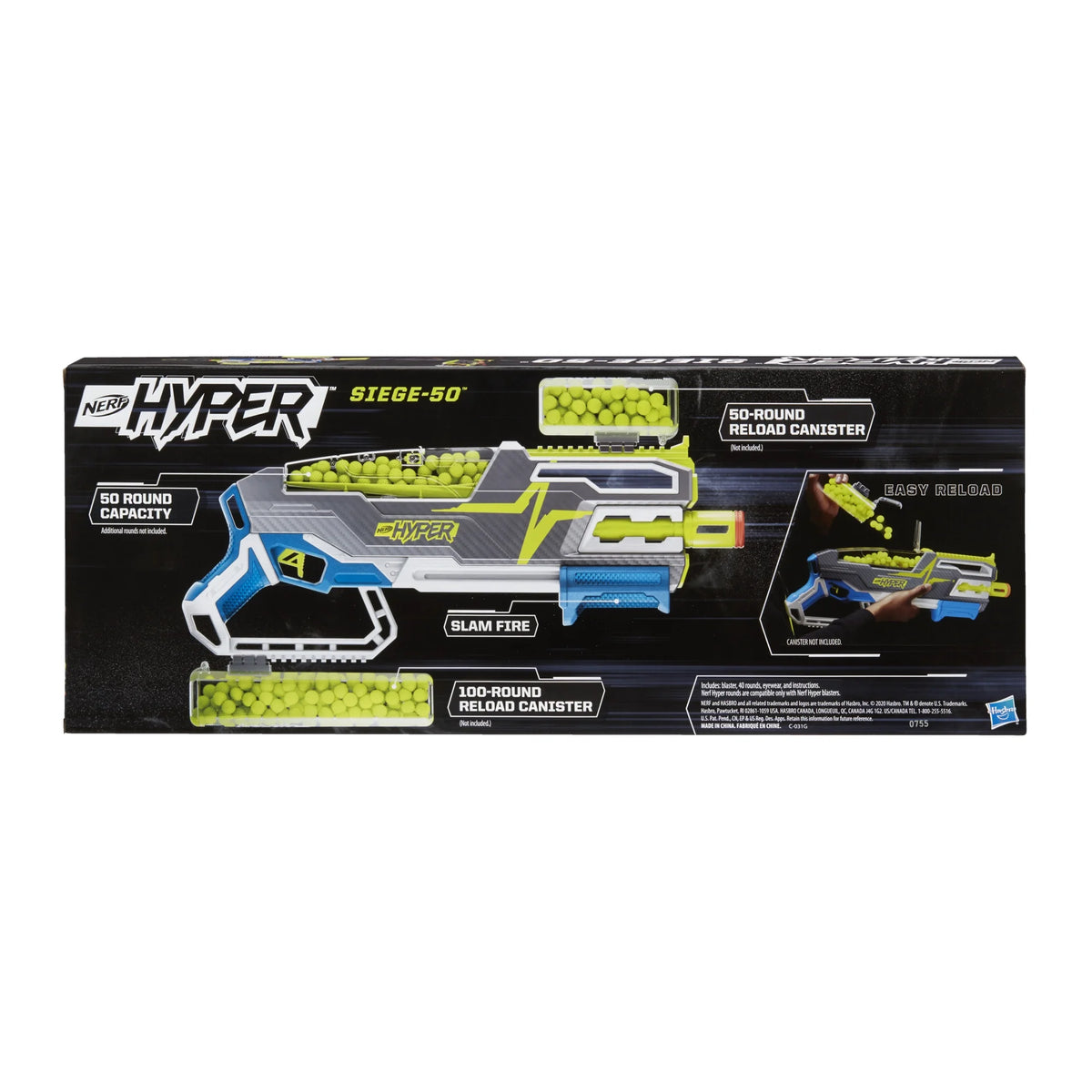 40 Nerf Hyper Rounds Pump-Action Blaster V433