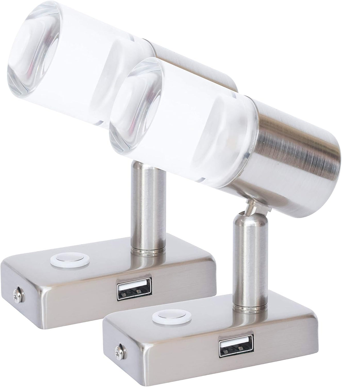 12V LED Reading Light with USB Port Dimmable Two Pack F8194