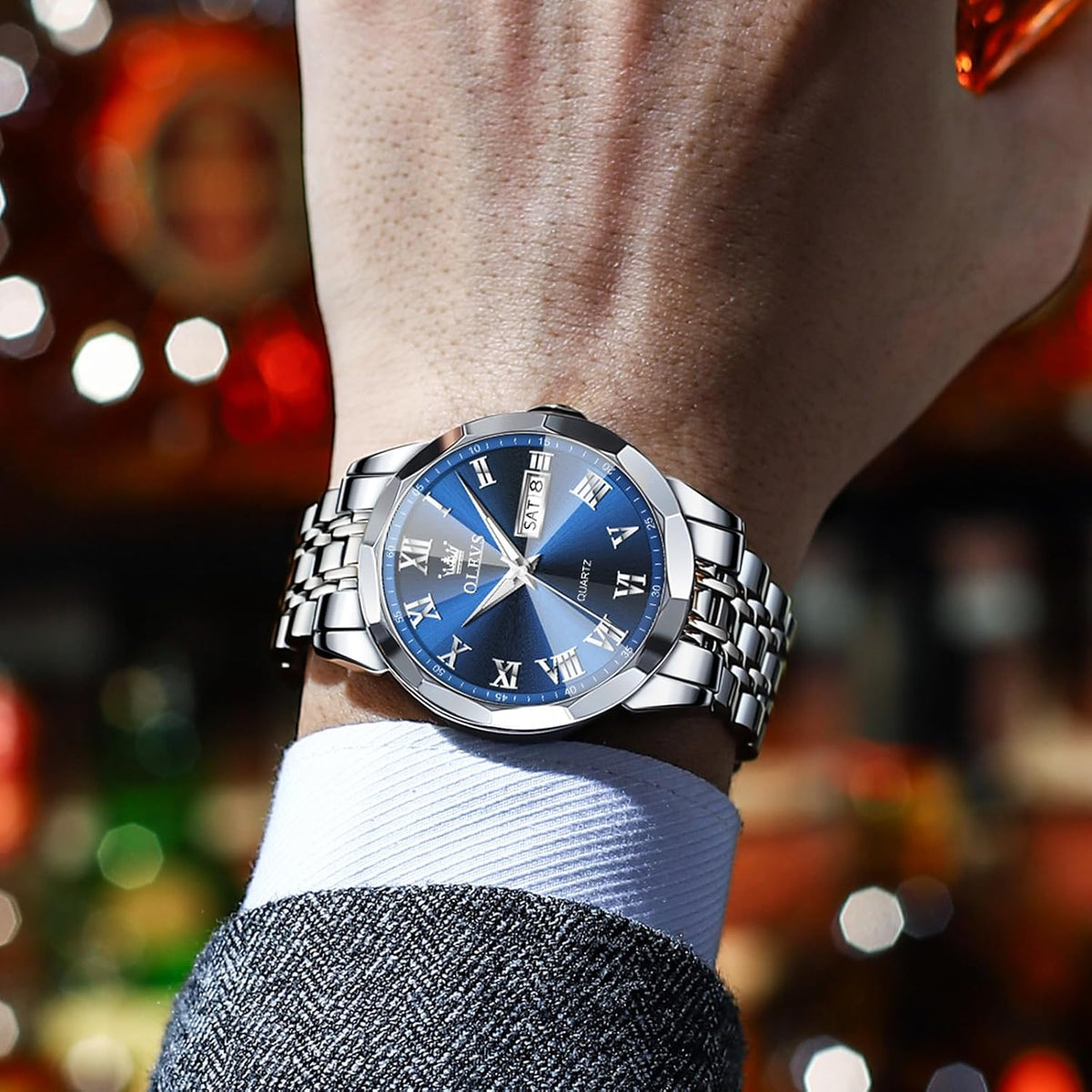 Stainless Steel Quartz Men Watch with Date O644145