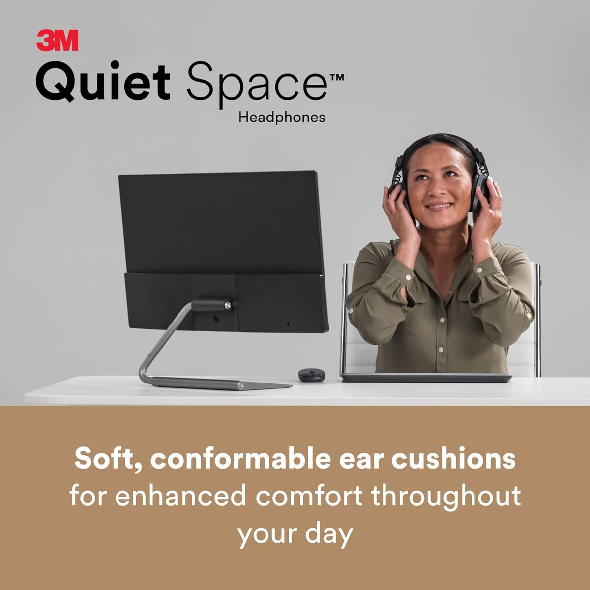 3M Quiet Space Headphones, Adjustable White Noise Technology, Great for Voice and Video Calls, Wireless, Bluetooth, 30 + Hours of Battery Life Y695