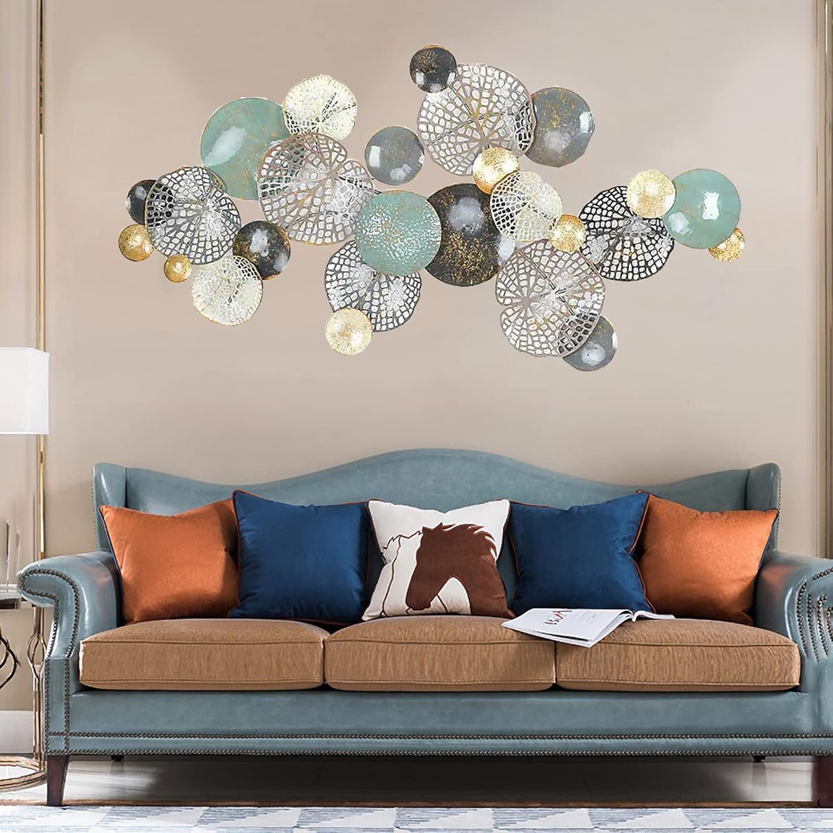 3D Metal Wall Art Décor, Abstract Openwork Wall Sculptures, 52.5 inches X 26.5 inches M38253