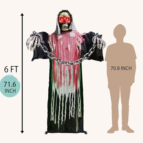 6 Ft Animated Grim Reaper with Sound G585022