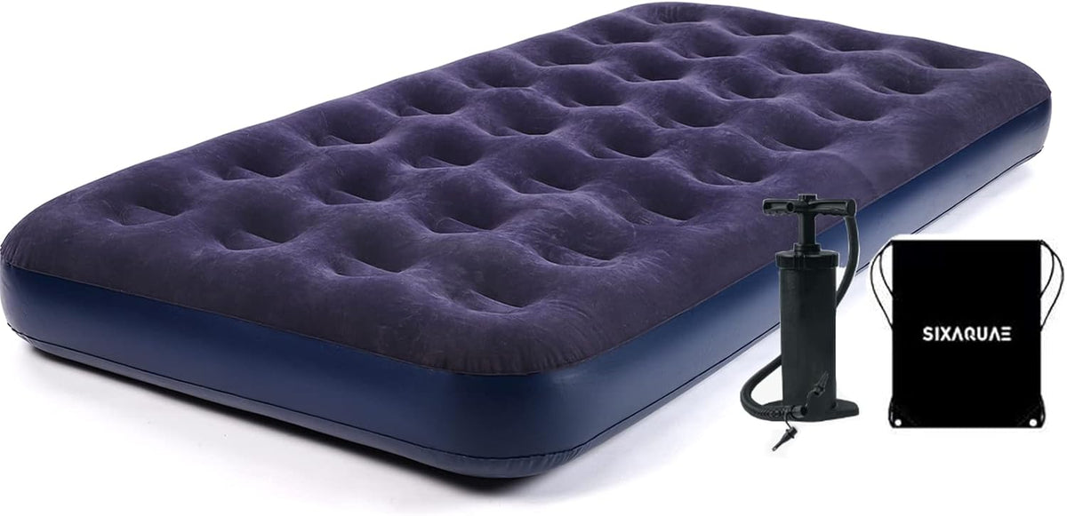 Twin Raised Inflatable Air Mattress with Hand Pump S89560