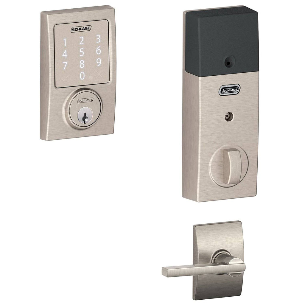 Satin Nickel Smart Deadbolt with Passage Lever Y94914