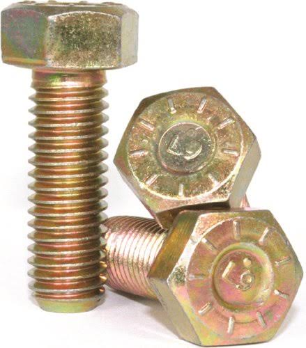 1/4-28 x 1 1/2 Hex Cap Screw Yellow Zinc Plated (100) K2822
