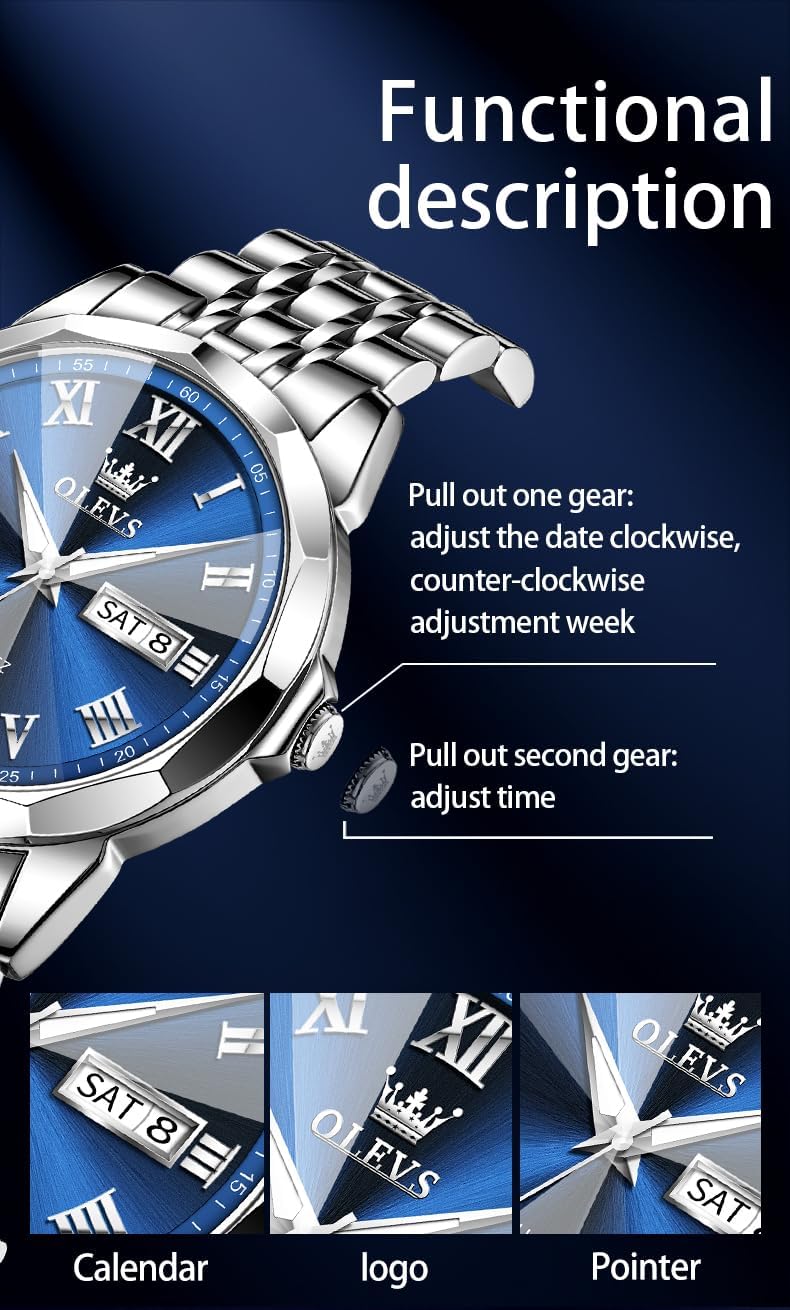 Stainless Steel Quartz Men Watch with Date O644145