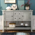 Solid Wood Console Table with 3 Drawers, 2 Cabinet and 1 Shelf C8919