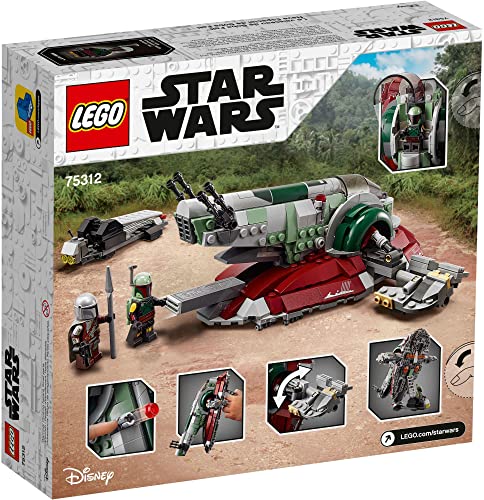 Boba Fett Starship Building Toy with Rotating Wings and 2 Minifigures J2107