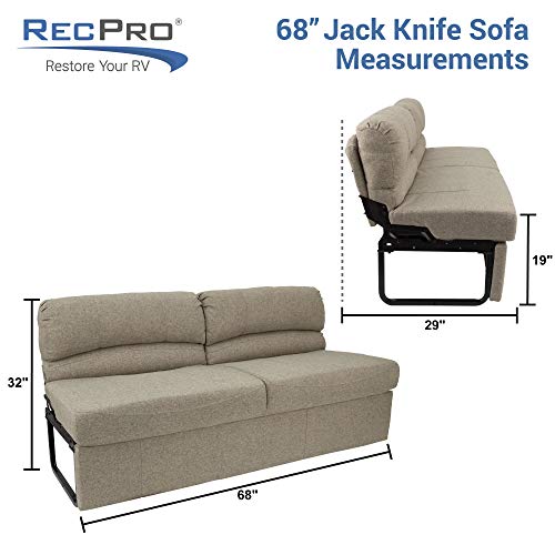 68" Jackknife Sofa Love Seat Sleeper Sofa (Oatmeal) S387