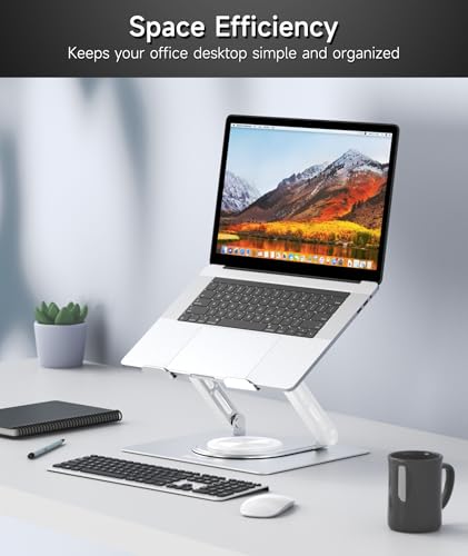 Laptop Stand with 360° Swivel Base Ergonomic Adjustable Laptop Riser Y2145