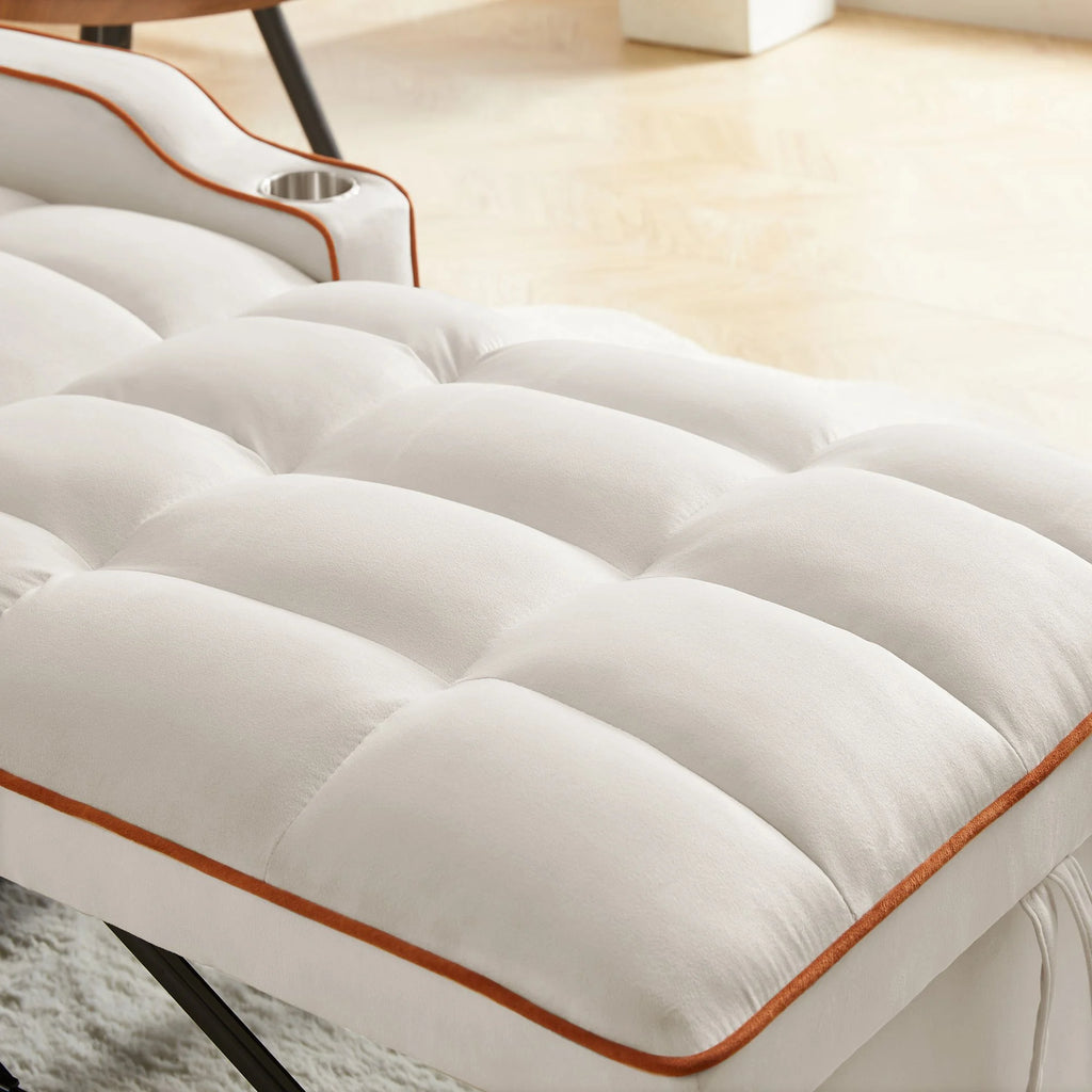 Beige Sleeper Chair Bed D9489