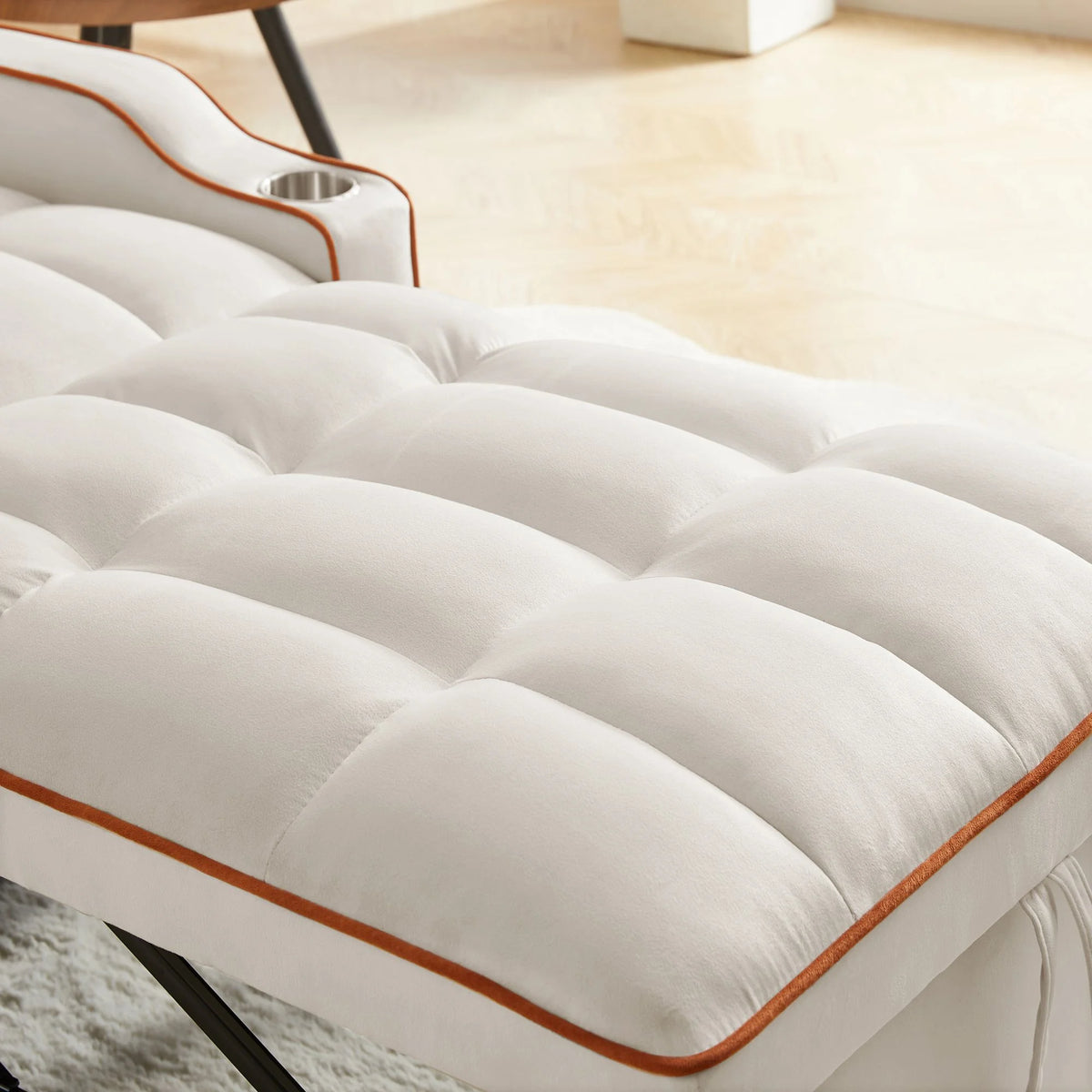 Beige Sleeper Chair Bed D9489