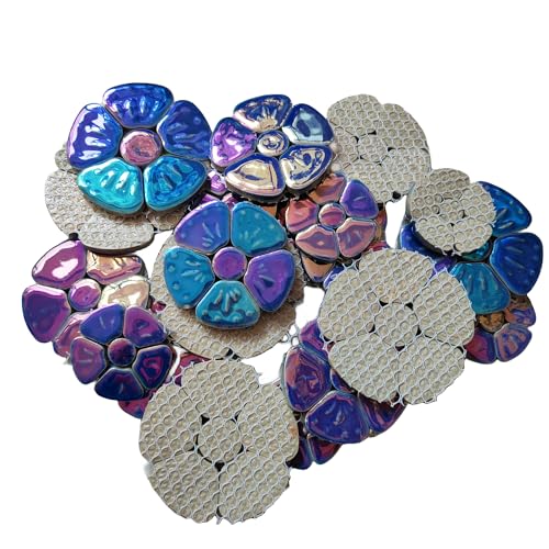 1.1 LB White Iridescent Flower Ceramic Mosaic Tiles I1434