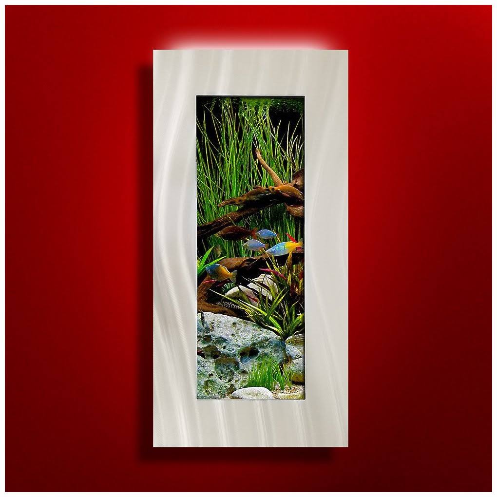 Wall Mounted Aquarium Brushed Black J17548