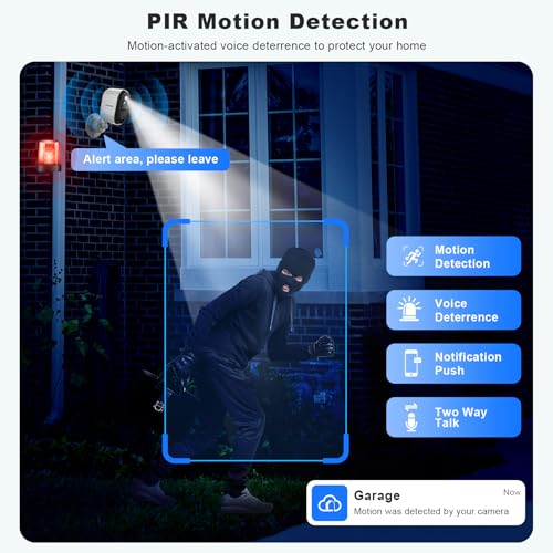 2 Cameras Wireless Outdoor Security Cameras with Spotlight Q36485