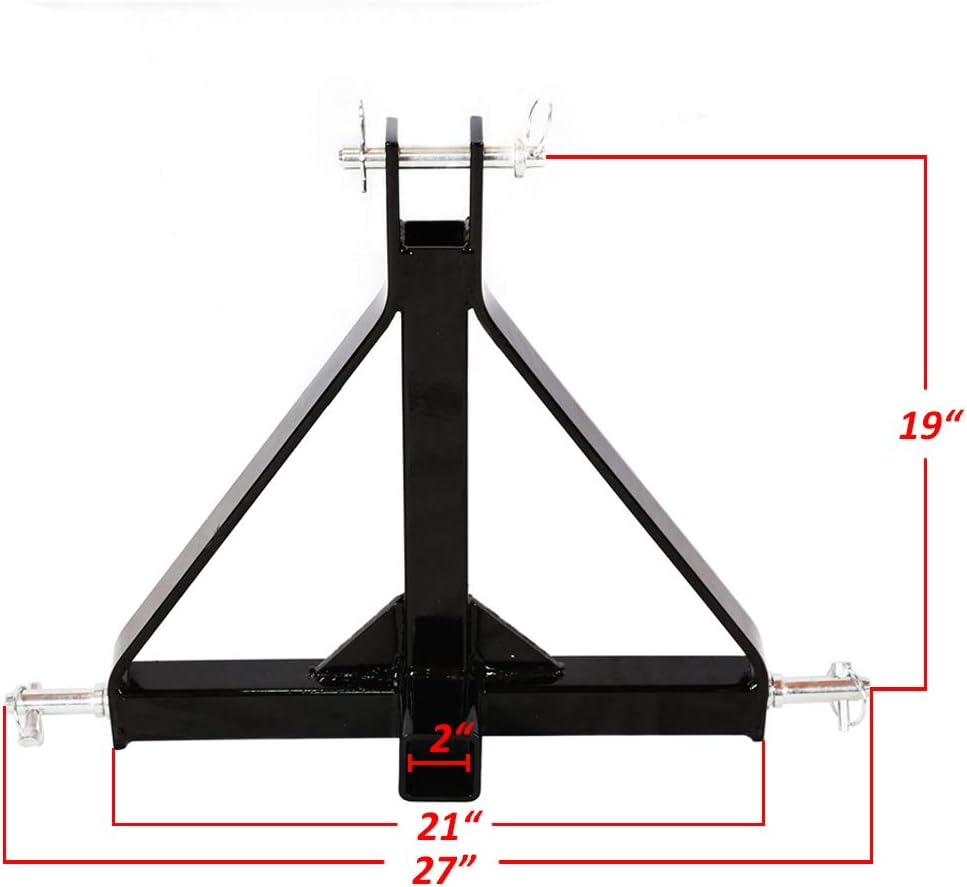 2 Receiver Trailer Hitch Category 1 Tractor Tow Drawbar Adapter L766