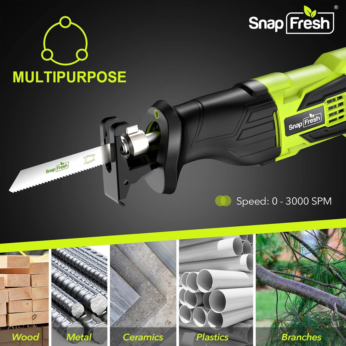Cordless Reciprocating Saw 20V 2.0Ah for Wood & Metal Cutting N87733