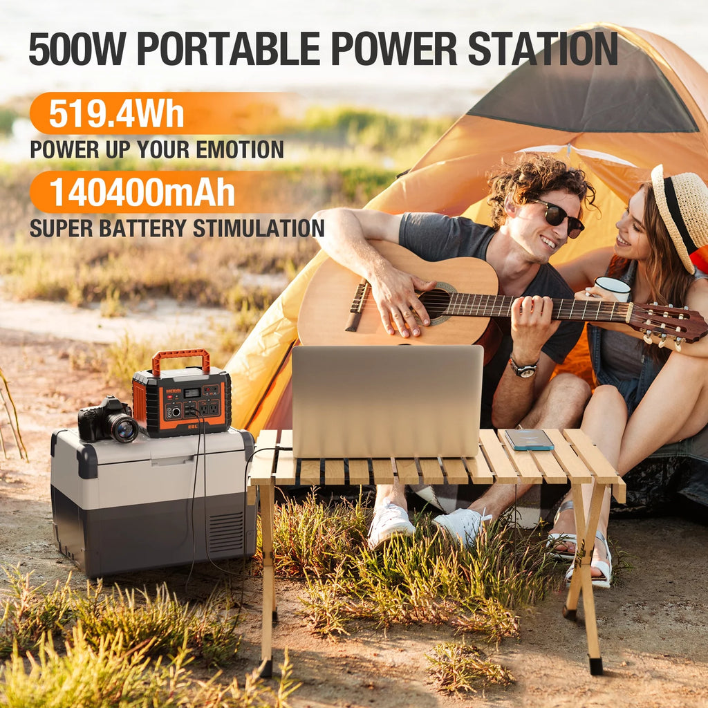 500W Portable Power Station 519.4Wh Power Battery with Storage Bag D261