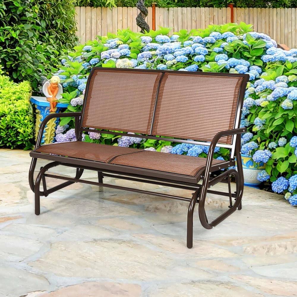 Brown Metal Rocking Chair with Sling Seat N3017