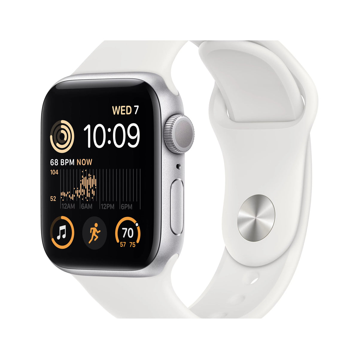 Apple Watch SE GPS 40mm Silver Aluminum Case with White Sport Band Z693172