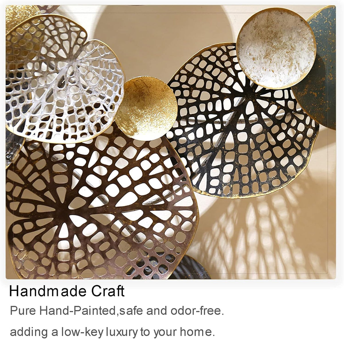 3D Metal Wall Art Décor, Abstract Openwork Wall Sculptures, 52.5 inches X 26.5 inches M38253