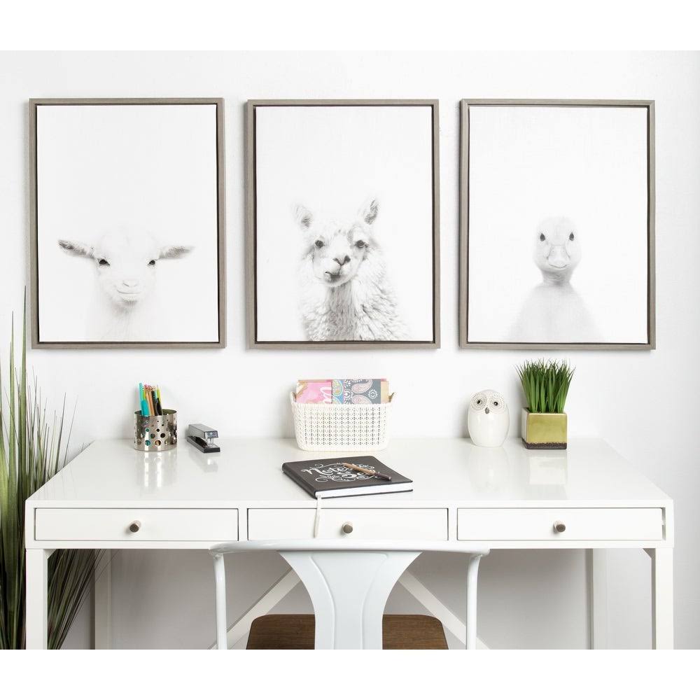 Gray Framed Canvas S865