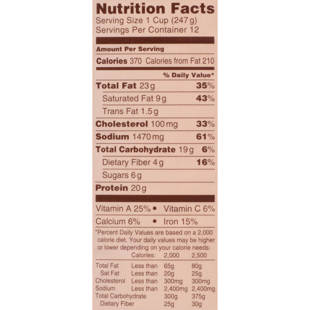 106 oz Chili Con Carne without Beans (6 pack) W7569