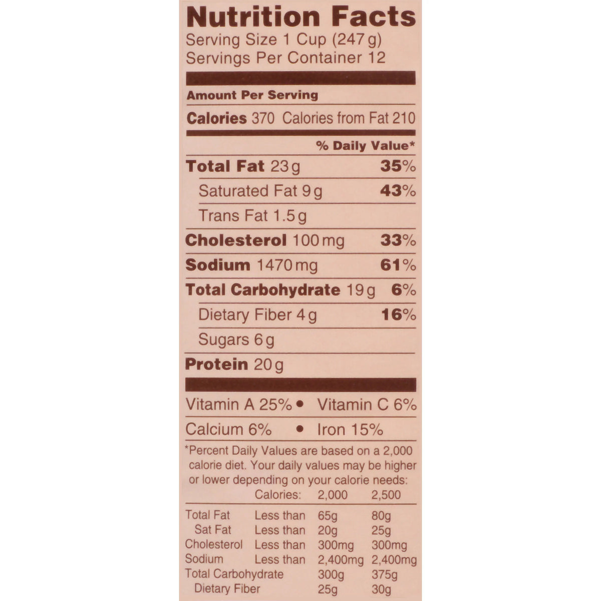 106 oz Chili Con Carne without Beans (6 pack) W7569
