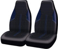 Leather and 3D Air Mesh Car Seat Covers, 11PC, Black J959