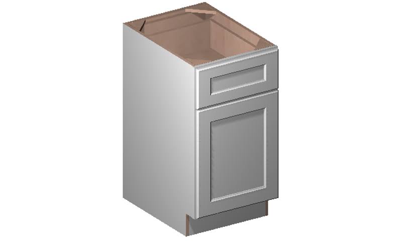 White 1 Door 1 Drawer Base Cabinet O825