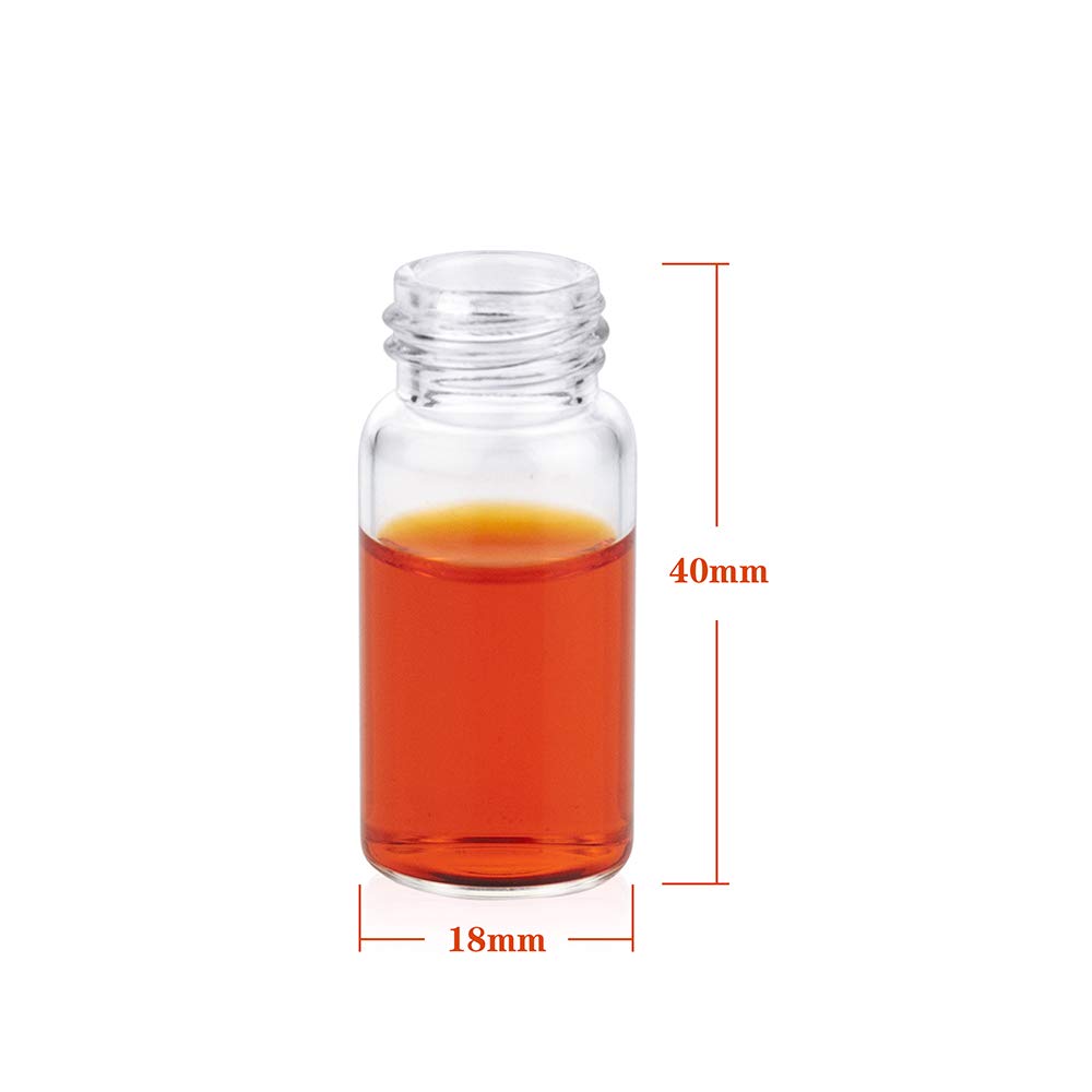 Clear Glass Sample Vial 5ml 15-425 Screw Cap Pack of 100 Y649