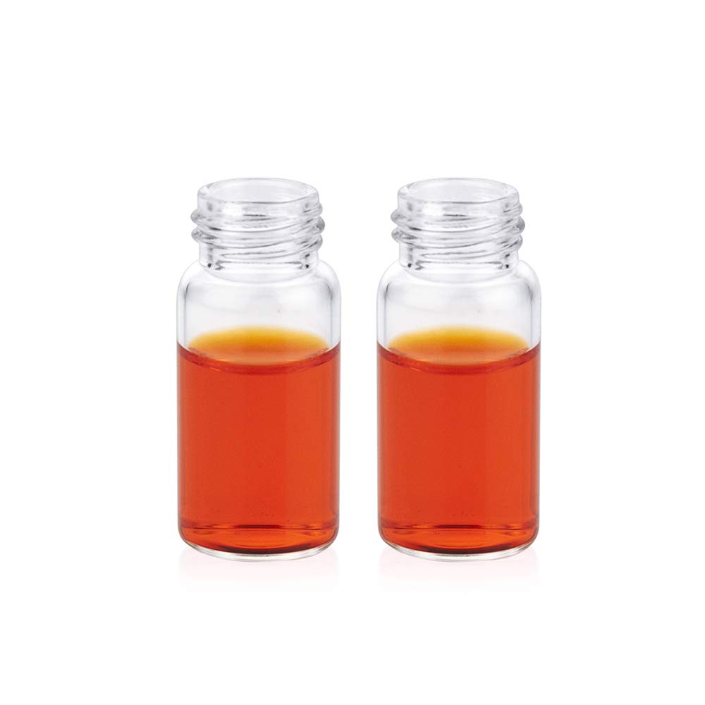 Clear Glass Sample Vial 5ml 15-425 Screw Cap Pack of 100 Y649