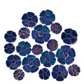 1.1 LB White Iridescent Flower Ceramic Mosaic Tiles I1434