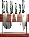 7 Piece VG10 Damascus Steel Kitchen Knife Set with Magnetic Knife Holder U98924
