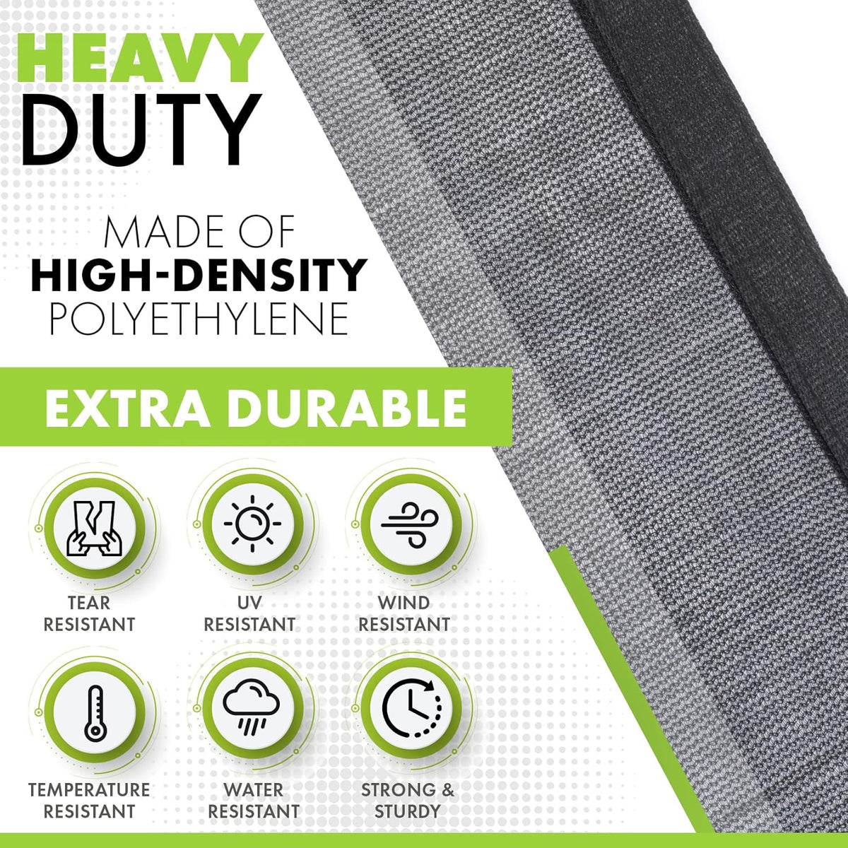 10 FT X 12 FT Heavy Duty Black Knitted Mesh Tarp with Grommets Z456048
